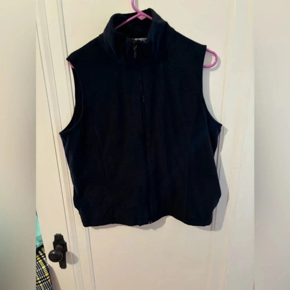 Columbia Sportswear Black Classic Fleece Outwear Full Zip Vest Women's XL